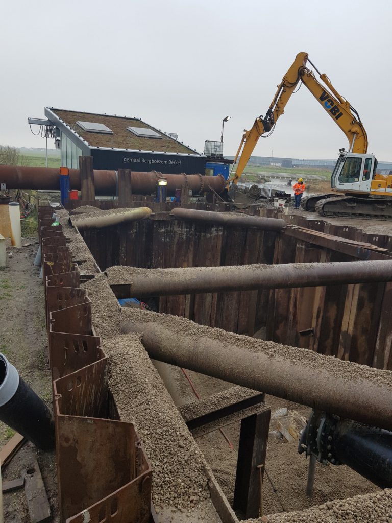 Werk Berkel en Rodenrijs - Gemaal Bergboezem Berkel | IJslandse Bims | Wegenbouw